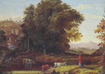 George Inness : Italian Lanscape with Adueduct